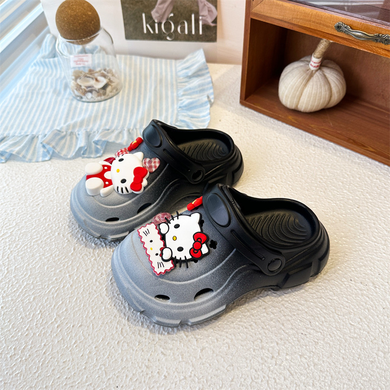 Women'S Shoes Clogs - Degrade Renkli Hello Kitty Platform Terlikleri