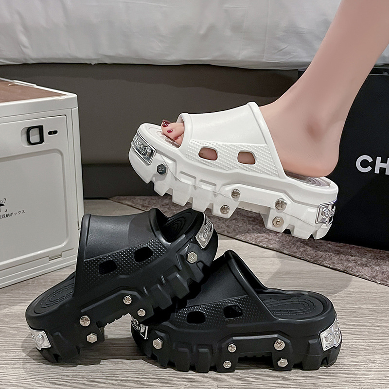 Women'S Shoes Paris - Kadın Terlikleri Moda Platform Terlikleri Punk