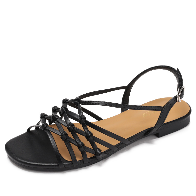 Women'S Shoes Hands Free - Yazlık El Dokuması Dar Bantlı Roma