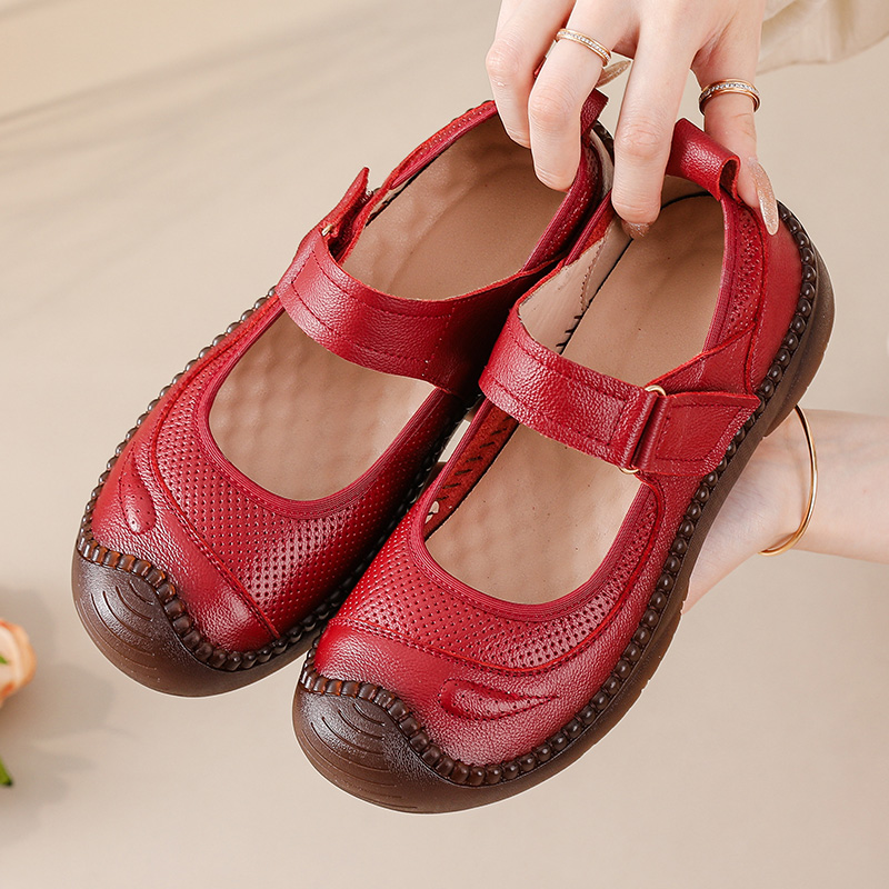 Women'S Shoes In The 90S - Yeni 90'lar retro kırmızı mary jane