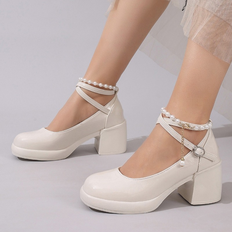 Women'S Shoes Round Toe - Yeni Kadın Pompaları Ayakkabı Moda Çapraz