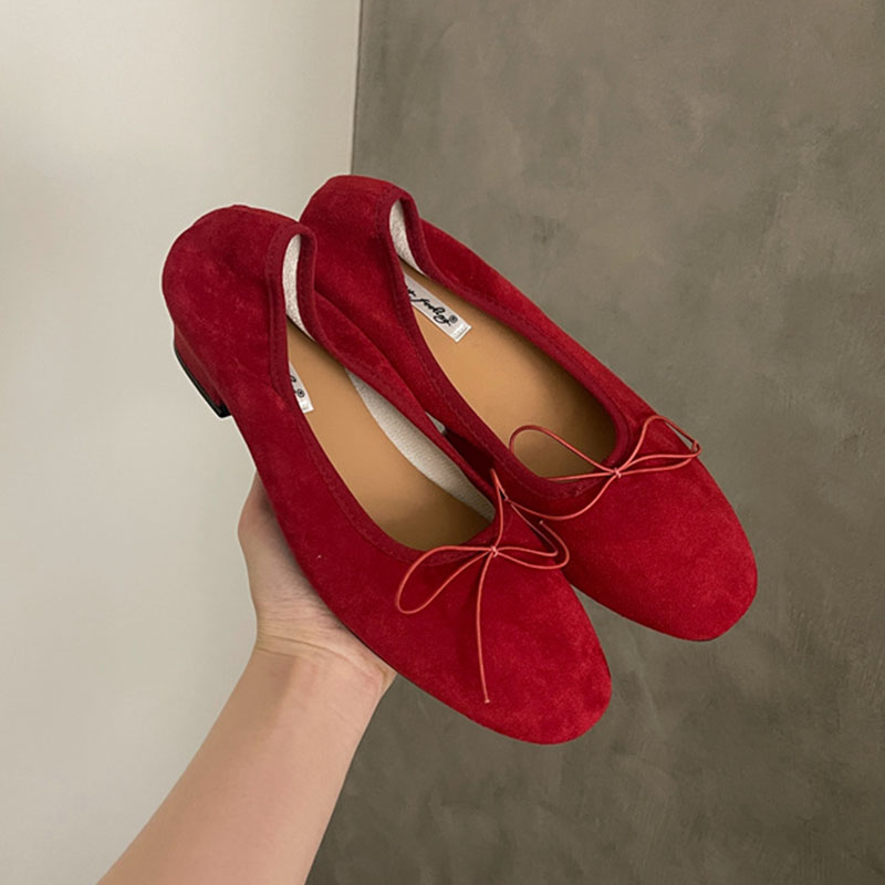 Shoes For Women Flats - Moda Kelebek Düğüm Bayanlar Topuklu Ayakkabı