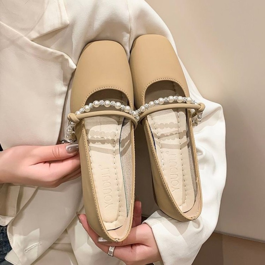 Shoes For Women Flats - Yeni Şık Fransız Babet Ayakkabıları İnci