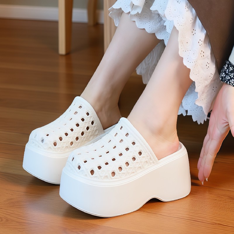 Women Shoes Model - Kalın Tabanlı 7cm Platform Terlik Kadınlar