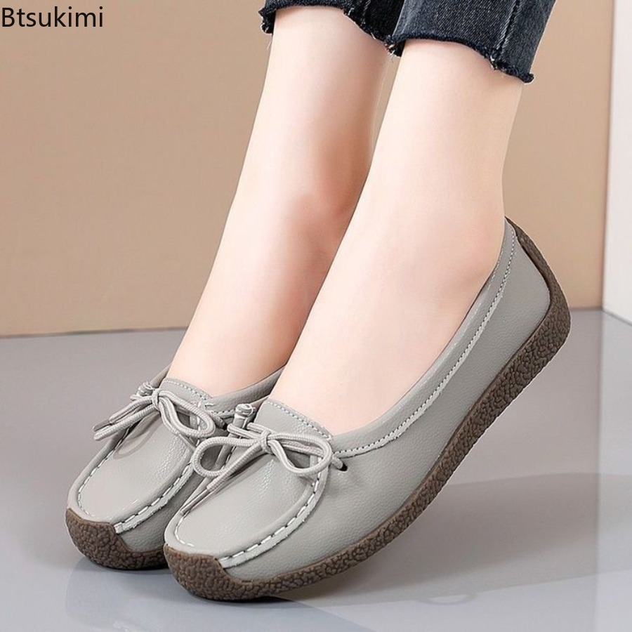 Shoes For Women Flats - 2026 Yeni Anne Ayakkabıları Rahat Sığır