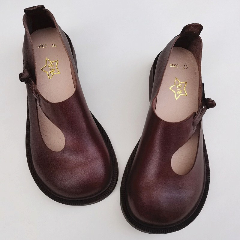 Careaymade-hakiki deri büyük a - Women'S Shoes Round Toe incelemesi ve fiyatı