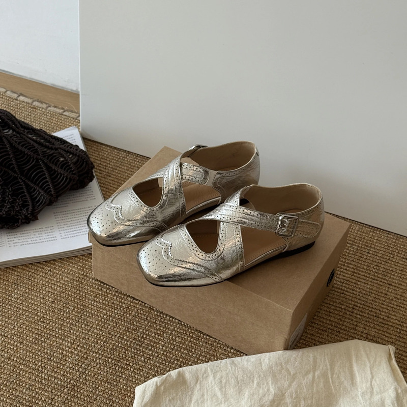 Retro Çiçek Desenli Düz Tabanl - Women'S Shoes Round Toe incelemesi ve fiyatı